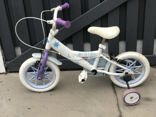 Kids 10” frozen bike idea for learning cheap bike