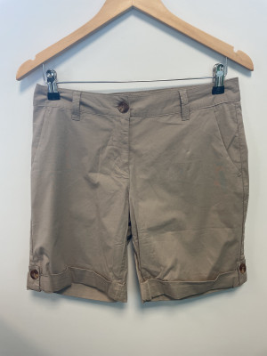 Taupe cotton shorts
