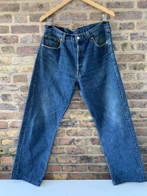 Vintage Levis Iconic 501 Straight Leg Rigid Denim Jeans W34 L36