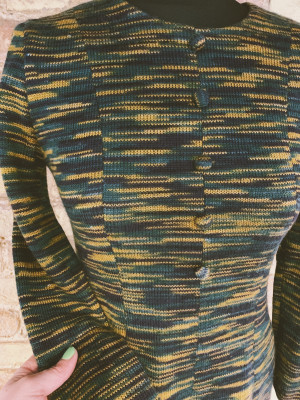 Vintage 1970s long sleeved knit dress size S