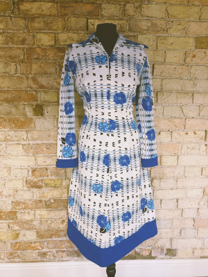 Vintage 1970s midi dress handmade