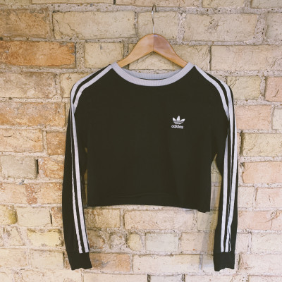 Retro cropped Adidas top Size 10