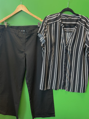 Black top and trousers set