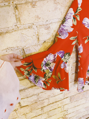 Top shop floral summer top [red]