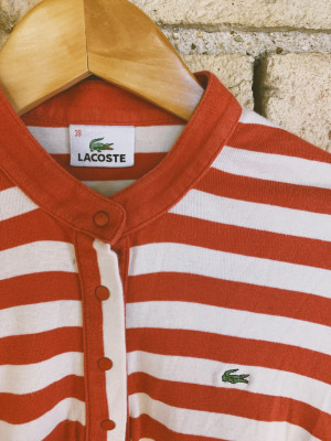 Lacoste striped long sleeve top