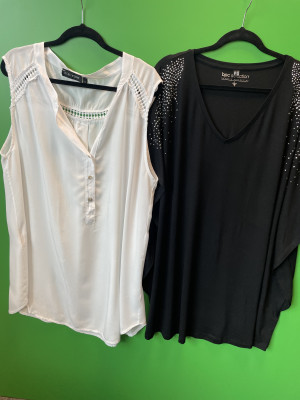 Black and white tops