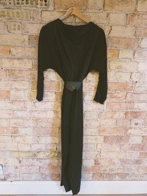 Vintage 1980s black jumpsuit size 18