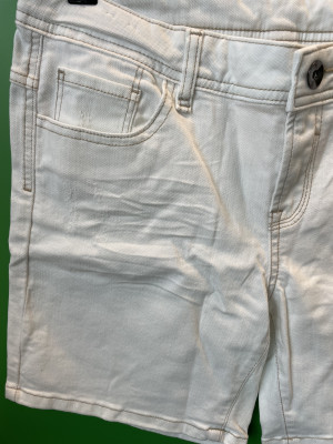 Denim white shorts