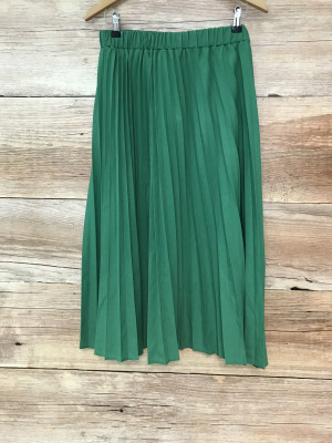 Kaleidoscope Green Pleated Skirt