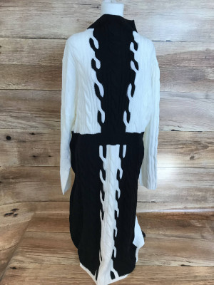 Black and white jumper dress