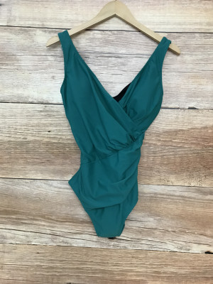 Bon Prix Green Wraparound Shaper Swimsuit