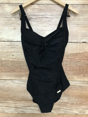 Lascana Black Ruched Detail Swimsuit