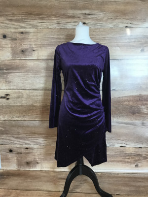 Purple Velvet Party Dress
