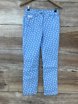 Heine Light Blue Jeans with White Polka Dots