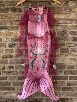 Pink Mermaid Fancy Dress Girl Poolside Party Costume