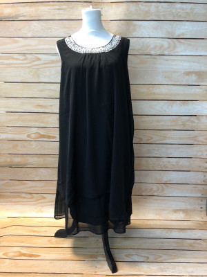 Black short sleeve dress