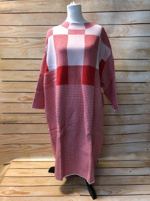 Red checkered dress