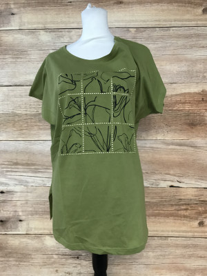 BonPrix Green T-Shirt with Abstract Print