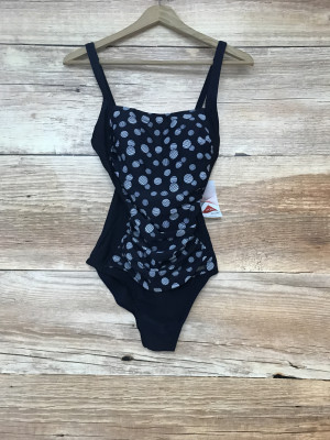 Lascana Navy Blue One Piece Swimsuit with White Dot Print