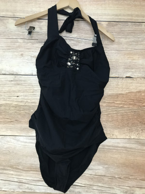 Bon Prix Black Ruched Shaper Swimsuit
