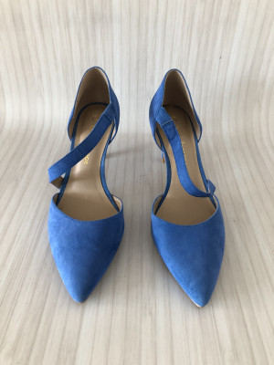 Kaleidoscope Blue Suede Court Shoe