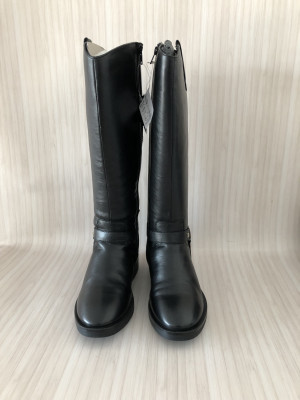 Simply Be. Black Rylee Leather High Boots