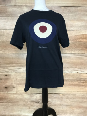 Ben Sherman Navy Target Logo Print T-Shirt