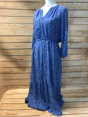 Blue and White Maxi Dress