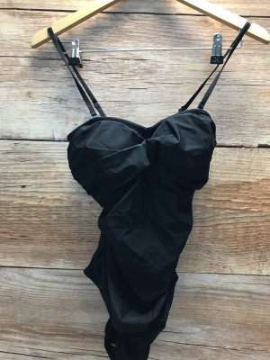 Black Ruffled Swimsuit
