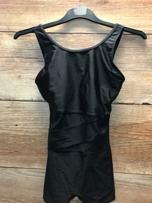 Black Swimsuit With Short Bottoms