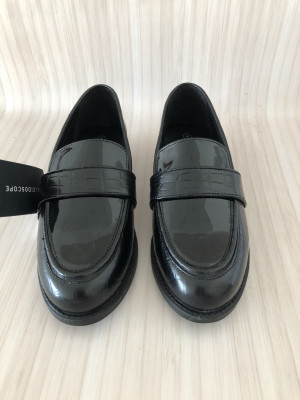 Kaleidoscope Black Leather/Patent Loafers