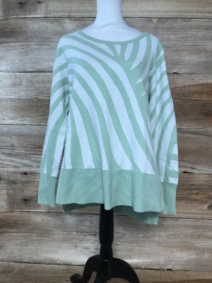 Mint Green and White Stripe Jumper